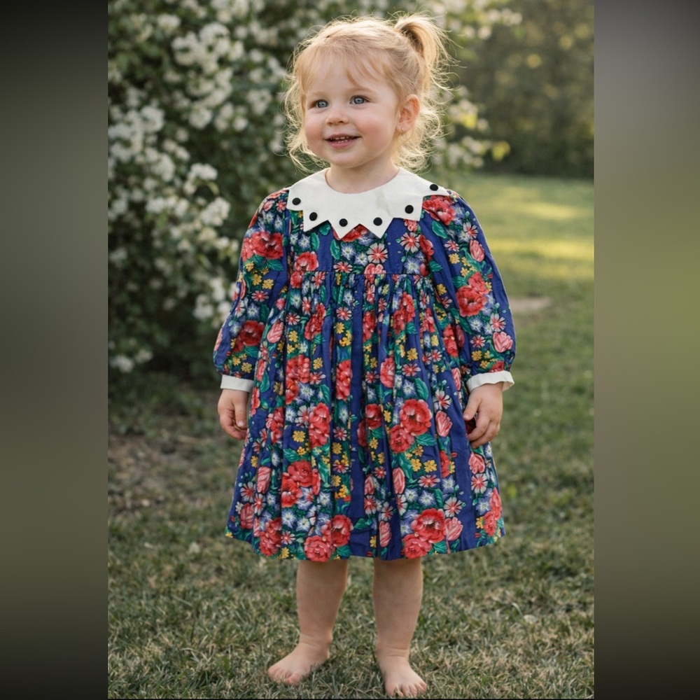 Cary San Francisco Vintage Floral Print Dress 2t